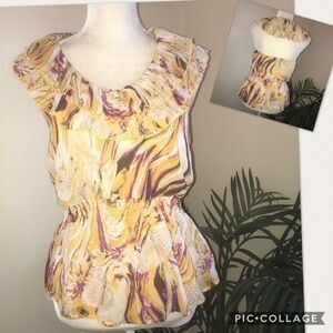 Sele Ruffled Halter Top M